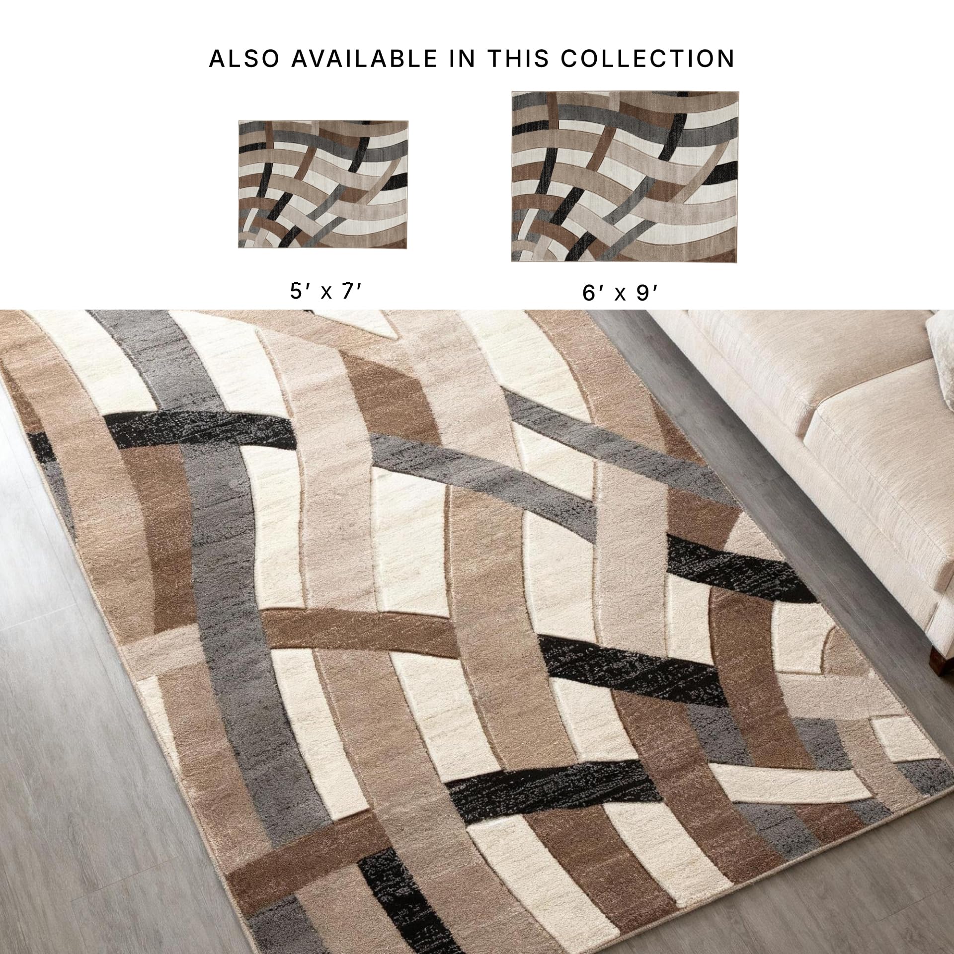 Amazon.com: Signature Design by Ashley 7x10 Area Rug, Modern